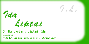 ida liptai business card